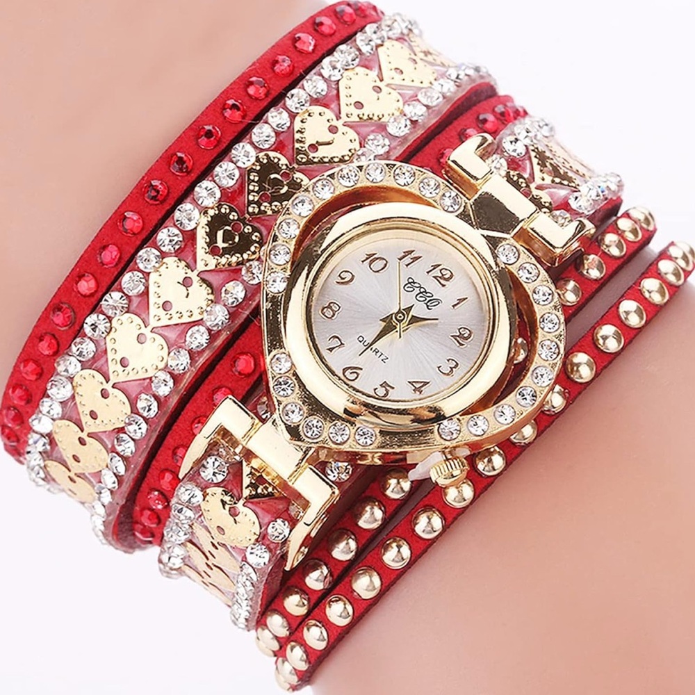 Elegant Red and Gold Women's Bracelet